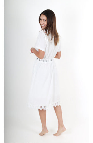 Short Bohemian Dress with Cotton Mandala Lace 5
