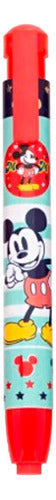 Kit Com 4 Caneta Borracha Escolar Mickey Mouse Infantil 1