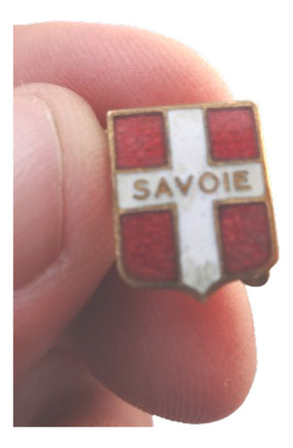 Savoie Antique Enamel Pin Badge - Savoie, France 0