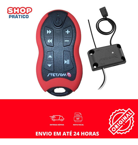 Controle Longa Distância 500m Sx1 Stetsom 8 Funções Vermelho 2