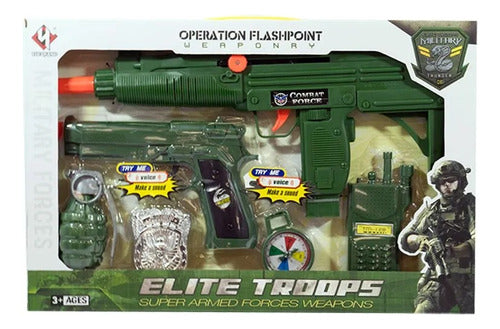 Toyland Set Militar Tropa De Elite 7 Piezas En Caja 40cm 0