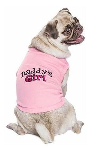 Daddys Girl Dog Tank De Parisian Pet Pink 1