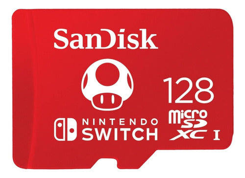 Memoria Sandisk Micro Sd 128gb Oficial Nintendo Switch Fc A 0