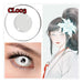 Lentes De Contacto Fantasía Anime Cosplay Blanco Esclera Cl0 2