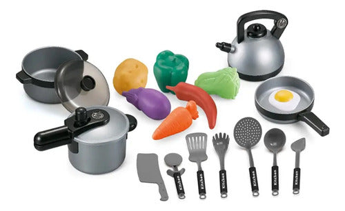 Set Juego De Cocina Clásico Con 18 Piezas Niño +3 Años 0