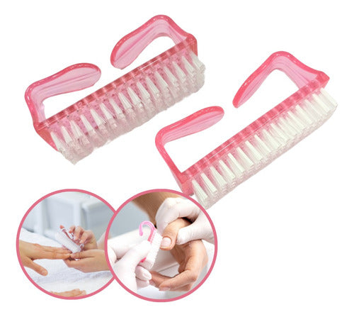 Aoyasiyue Nail Cleaner Brush X2 with Double Handle 0