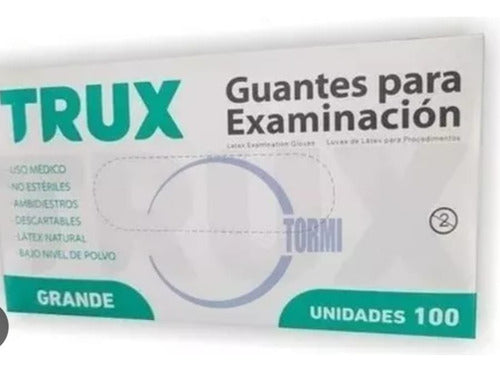 Trux Guantes Para Examinación Latex Talle M X 100 Unidades 0