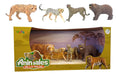 Wabro Jungle Animal Toy Family Tiger Bear Cheetahs Playsets X4 1