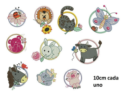 Embroidery Machine Animal Babies Applique Templates 1