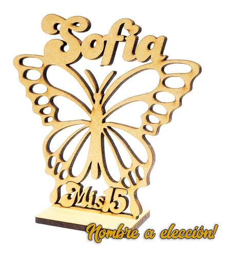 LaserCor Souvenirs 15 Butterfly Centerpieces for 15 Years with Name Offer! 2