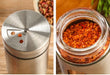 LEVYSBA Glass Spice Container with Stainless Steel Lid 8 X 4.5 5