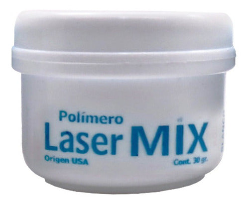 Acrylic White Powder Polymer 30g Sculpted Laser Mix 0