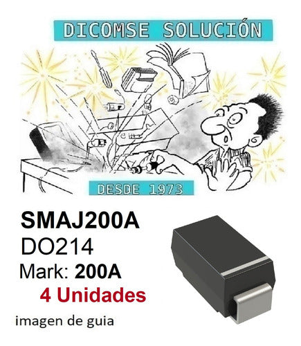 Texas Diodo Tvs Unidirecional Smaj200a Smaj 200a X4 Unidades 1