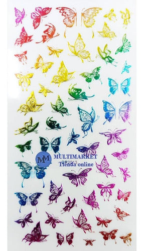 Self-Adhesive Nail Stickers - Butterflies - Nail Art 140