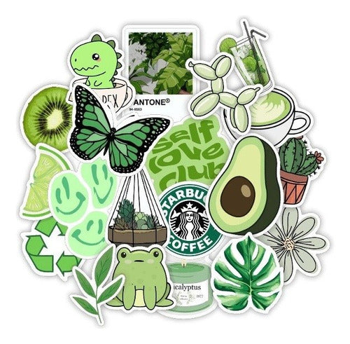 Calcos Stickers Vinilo Termo - Verde 0