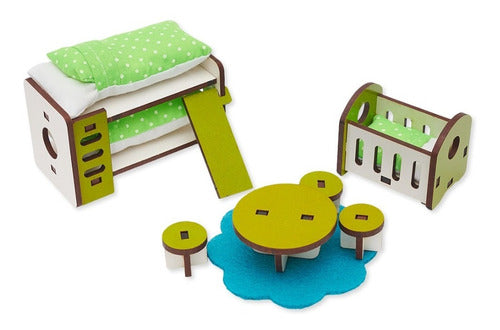 PlanZ Muebles Casita Muñecas Infantil Cuarto Chicos 0