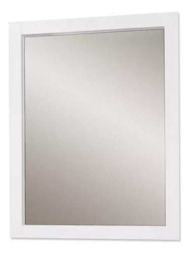 Amube Mediterranean Mirror in White and Wenge 56x72cm 0