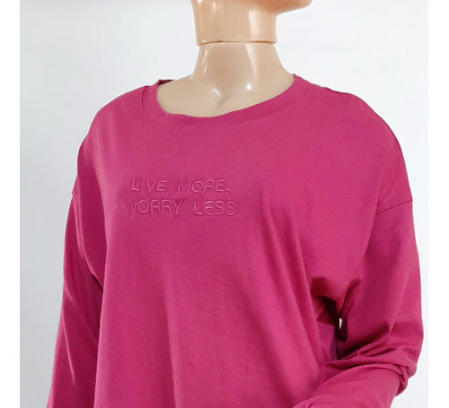 Vixie.s Long Sleeve T-Shirt for Women in Pink 1