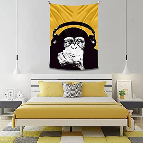 Banksy Auriculares Mono Tapestry - Men's Wall Tapestry for Bedroom 1