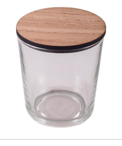 ISSKA Medium Glass Vases with Wooden Lids - Set of 10 0