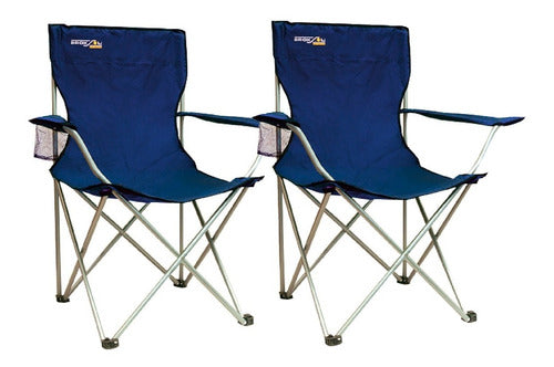 Broksol Folding Director Chair with Armrests, Cup Holder, and Carry Case - Set of 2 0