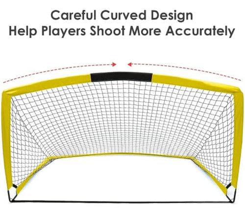 Hitik Juego De 2 Redes De Fútbol Plegables 5