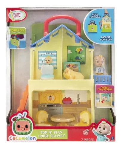 CoComelon Pop n' Play Family House Travel Suitcase Dolls 3