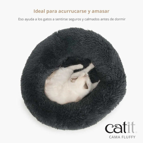 Catit Fluffy Cat Bed with High Edges 4