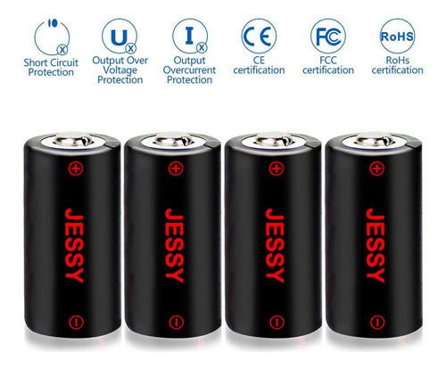 Paquete De 4 Bateras Recargables De 3,7 V 750 Mah Para Cmara 4