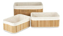 Set of 3 Bamboo Baskets Organizers Premium Decoration 15