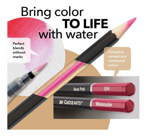 Castle Art Supplies 24 Portrait Watercolor Pencil Set 2