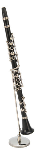 Réplica De Clarinete Em Miniatura Com Suporte E Estojo Music 0