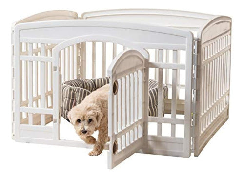 Iris Usa 4-Panel Exercise Pet Playpen with Door 0