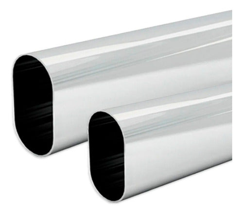 Chrome Oval Pipe per Linear Meter for Wardrobe 2
