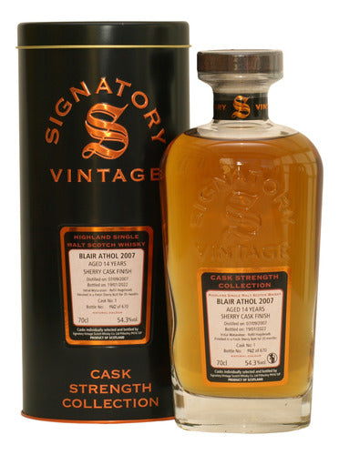 Whisky Blair Athol 2007. 14 Años. Signatory Vintage 0