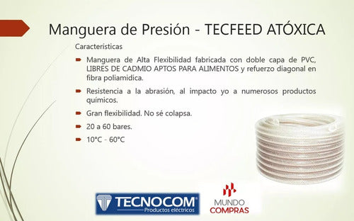 Food-Safe and Brewery-Certified Atóxica Hose by Tecfeed - Sold by the Meter 4