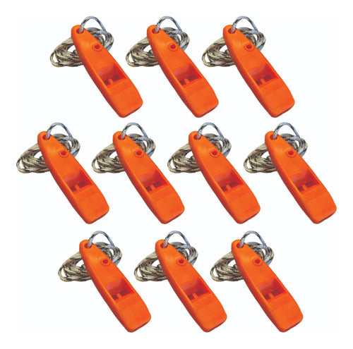 RO-AN Nautical Whistle Regulatory 2 Tones with Cord X10 Pack 0