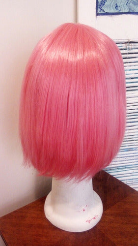 Peluca Rosa Fibra Semi Opaca By La Parti Wig! 5