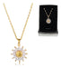 LCS Sunflower Necklace 18K Gold Plated + Gift Box 0