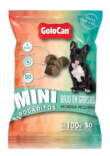 Mini Bocadito Golosina Para Perro Bajo En Grasa 100 Gr X 10 0