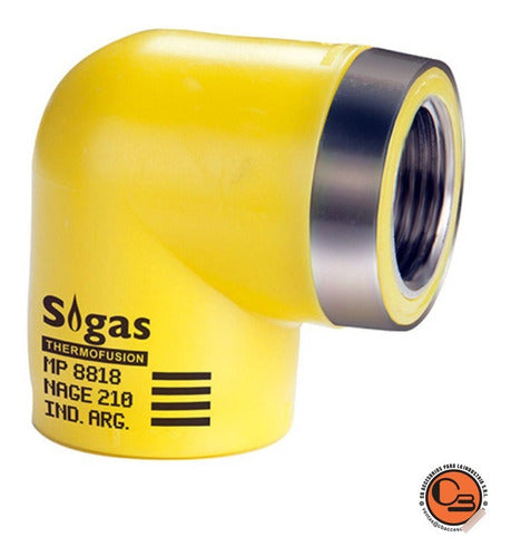 SIGAS 40mm x RH 1-inch Polypropylene and Steel Fusion Elbow 1