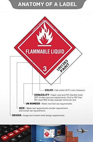 Labelmaster Snt4 Producto No Inflamable Etiqueta En Blanco P 1