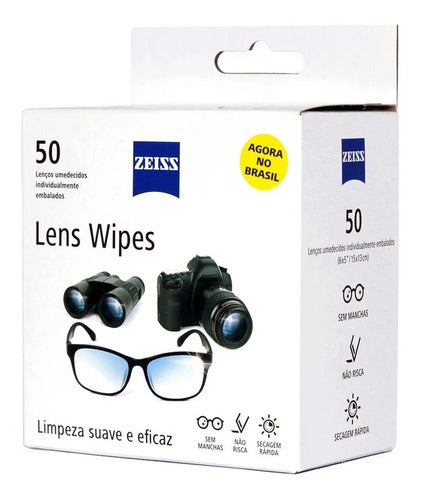 Lens Wipes Zeiss Com 50 Lenços Umedecidos 2