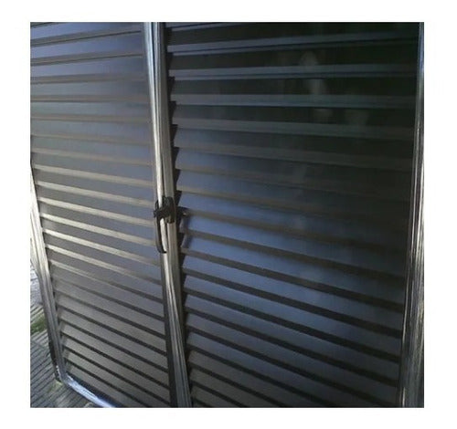 Aluminium Door 200x100 Black Open 2 Leaves 2