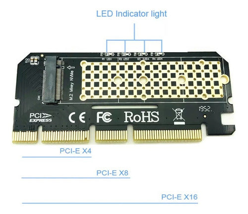 Tarjeta Placa Adaptador Pcie 3.0 X4 A Ssd Nvme M.2 1