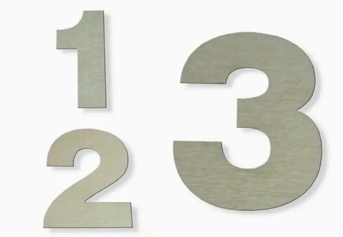 MUNDO OFI-MAX Stainless Steel House Number 15cm - Set of 4 0