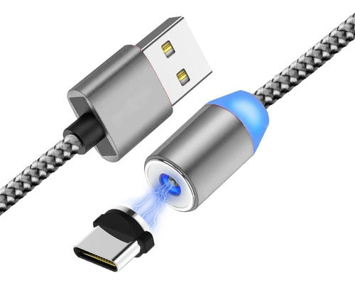 Magnetic Type C 360-Degree Rotating USB Cable with LED Light 5
