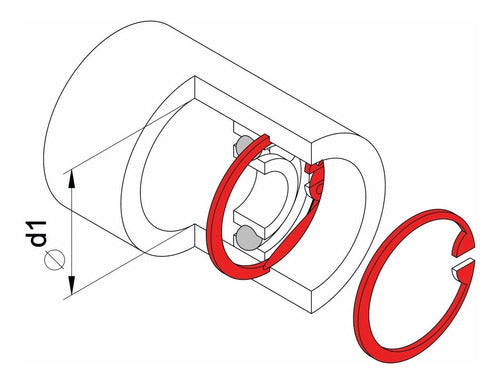 Pinza Para Anillo 9 - Interno Recto - Tramontina 1