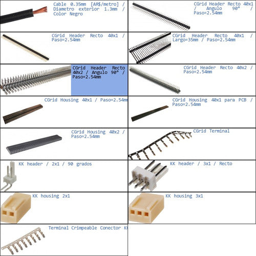 Pack 5x Cgrid Header Recto 40x2 Angulo Tira De Pines Macho 9 1