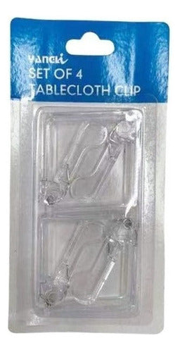 ZOW Tablecloth Clips - Quality Set of 4 Transparent Acrylic Clips 2